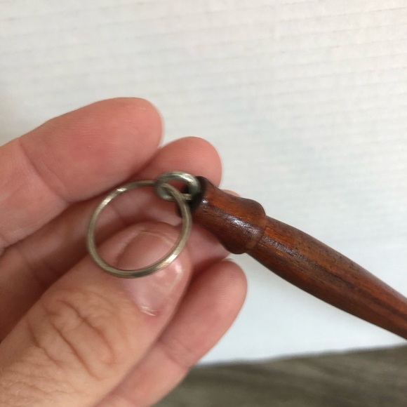 Vtg Brass and Wood Candle Snuffer - Picture 6 of 16